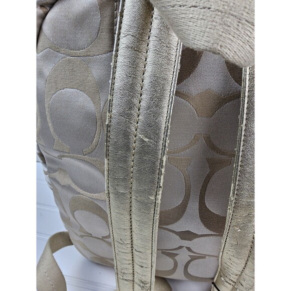 Coach Signature F20795 Poppy Backpack Bookbag - Picture 10 of 16